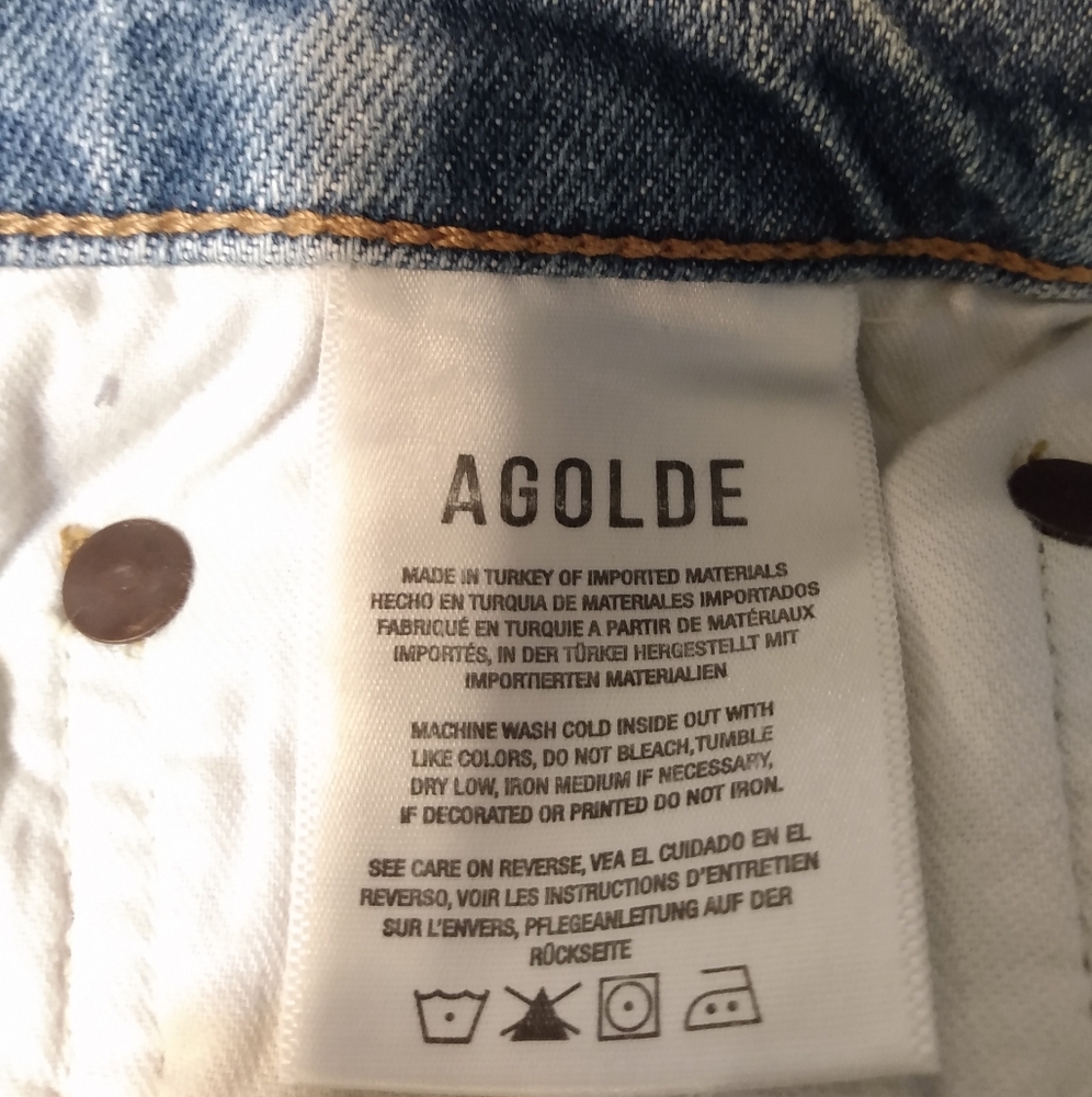 Agolde - Riley Long High Rise Straight Jeans - Picture 8 of 10